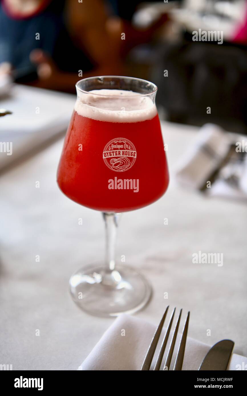 Pint of fruit beer at the Henlopen City Oyster House, Rehoboth Beach