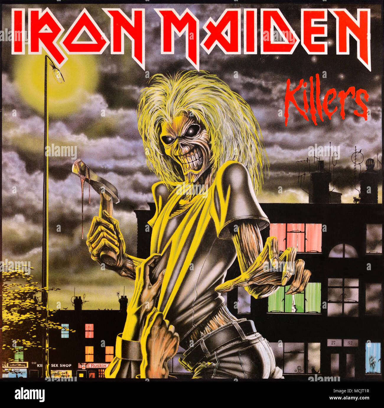 Iron Maiden - original vinyl album cover - Killers - 1986 Stock Photo