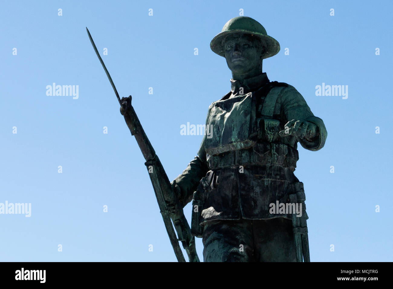 Statut Soldat Canadien Monument Mémorial, Richmond Québec Estrie Canada Stock Photo