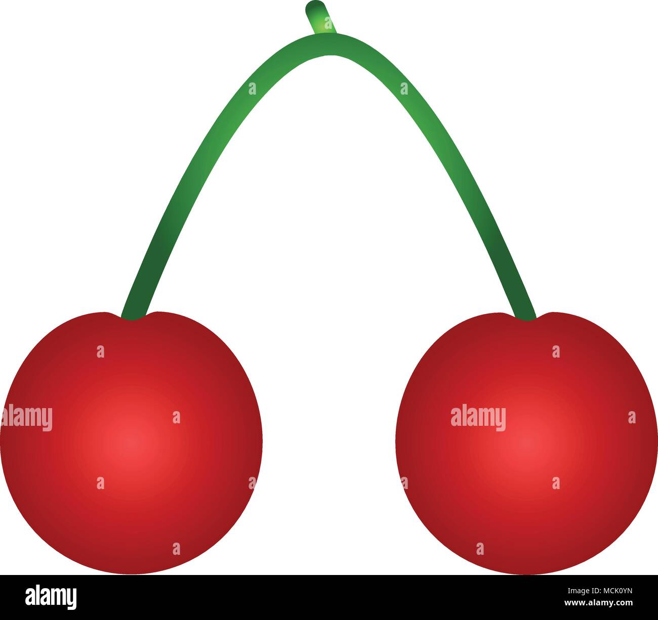 Cherry Icon Vector Fruit Illustration Sweet Cherries Vector Illustration Flat Style Stock 9787