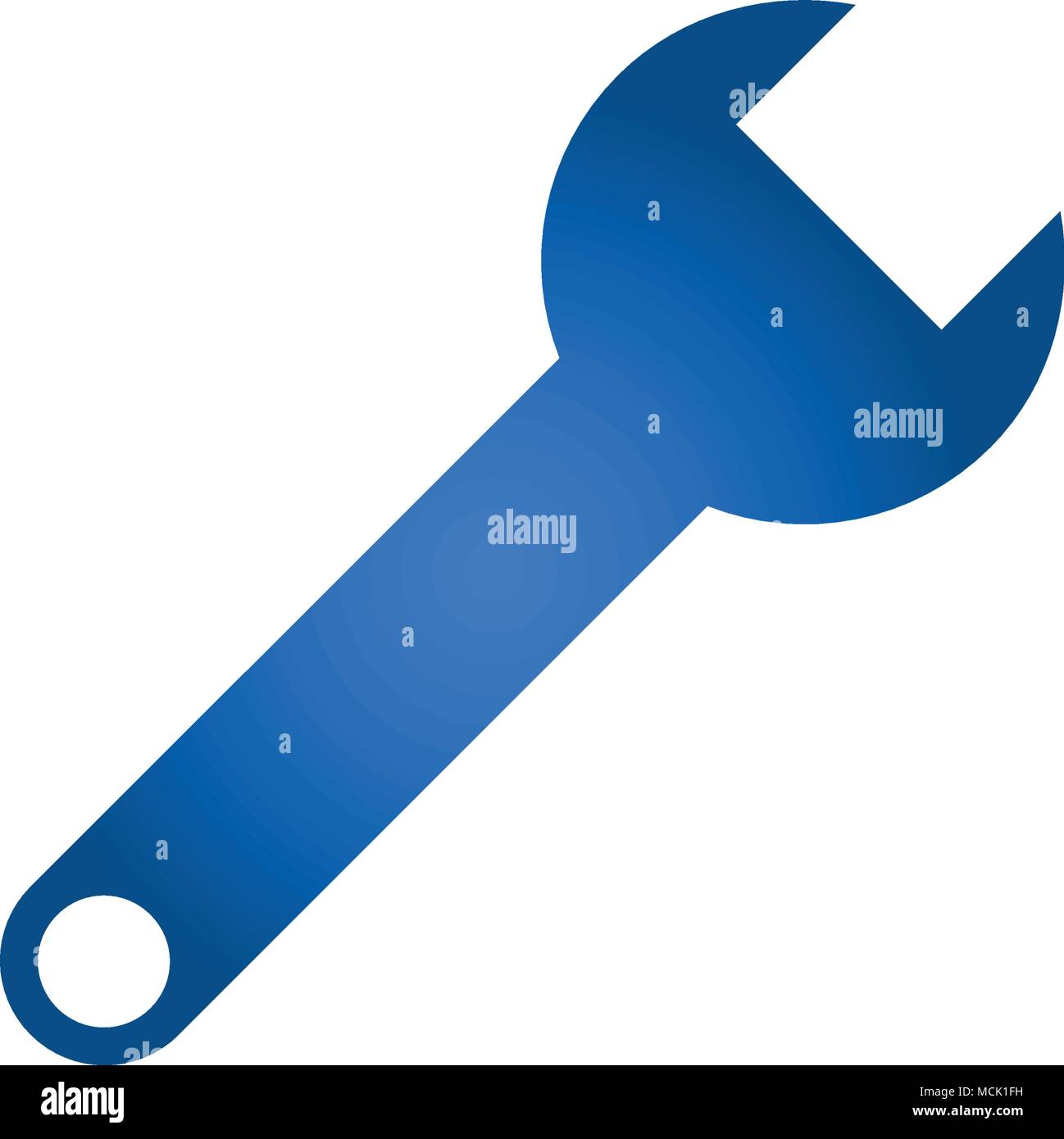 Wrench flat icon. vector illustration. flat style Stock Vector