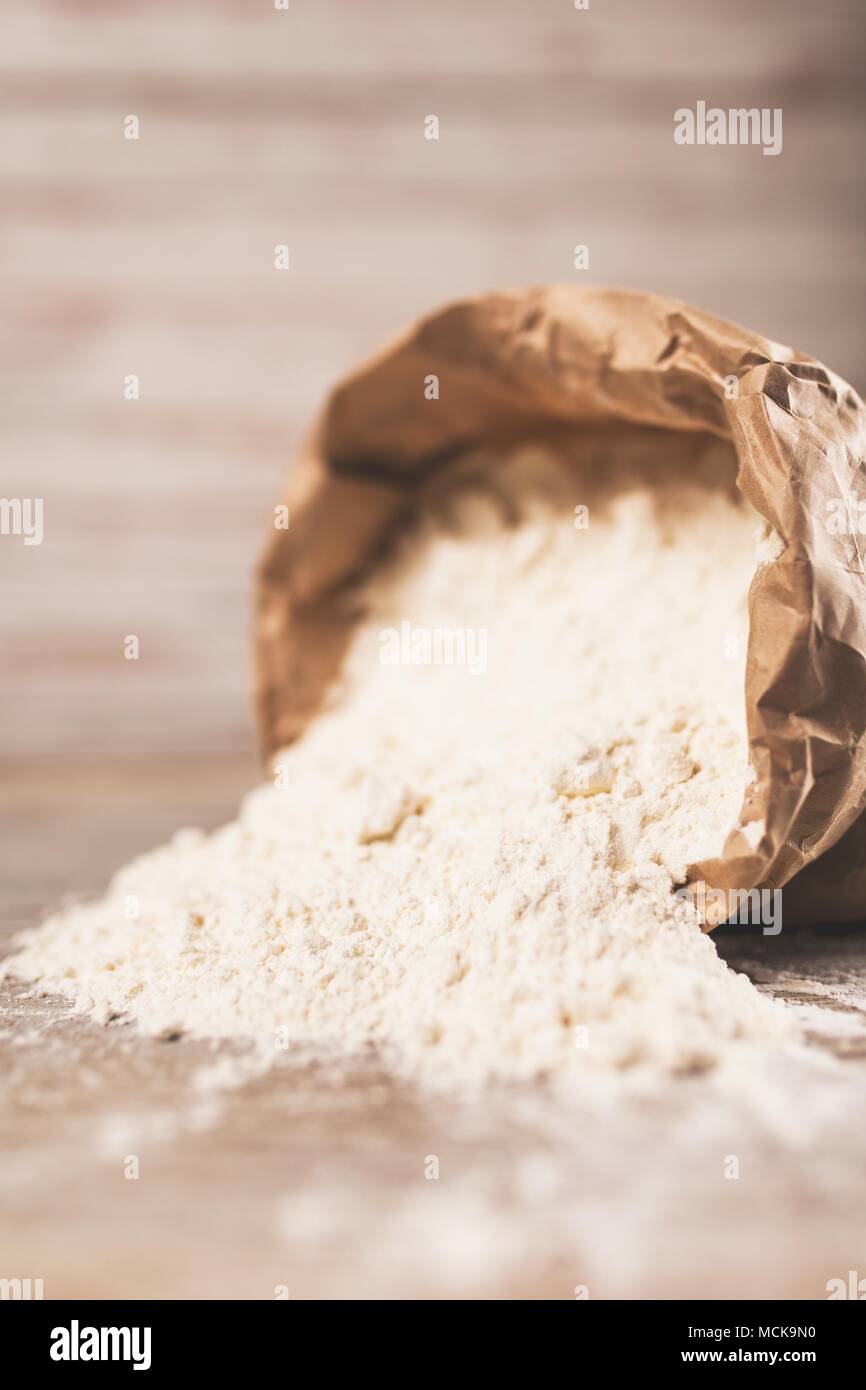 Bag of flour Stock Photo