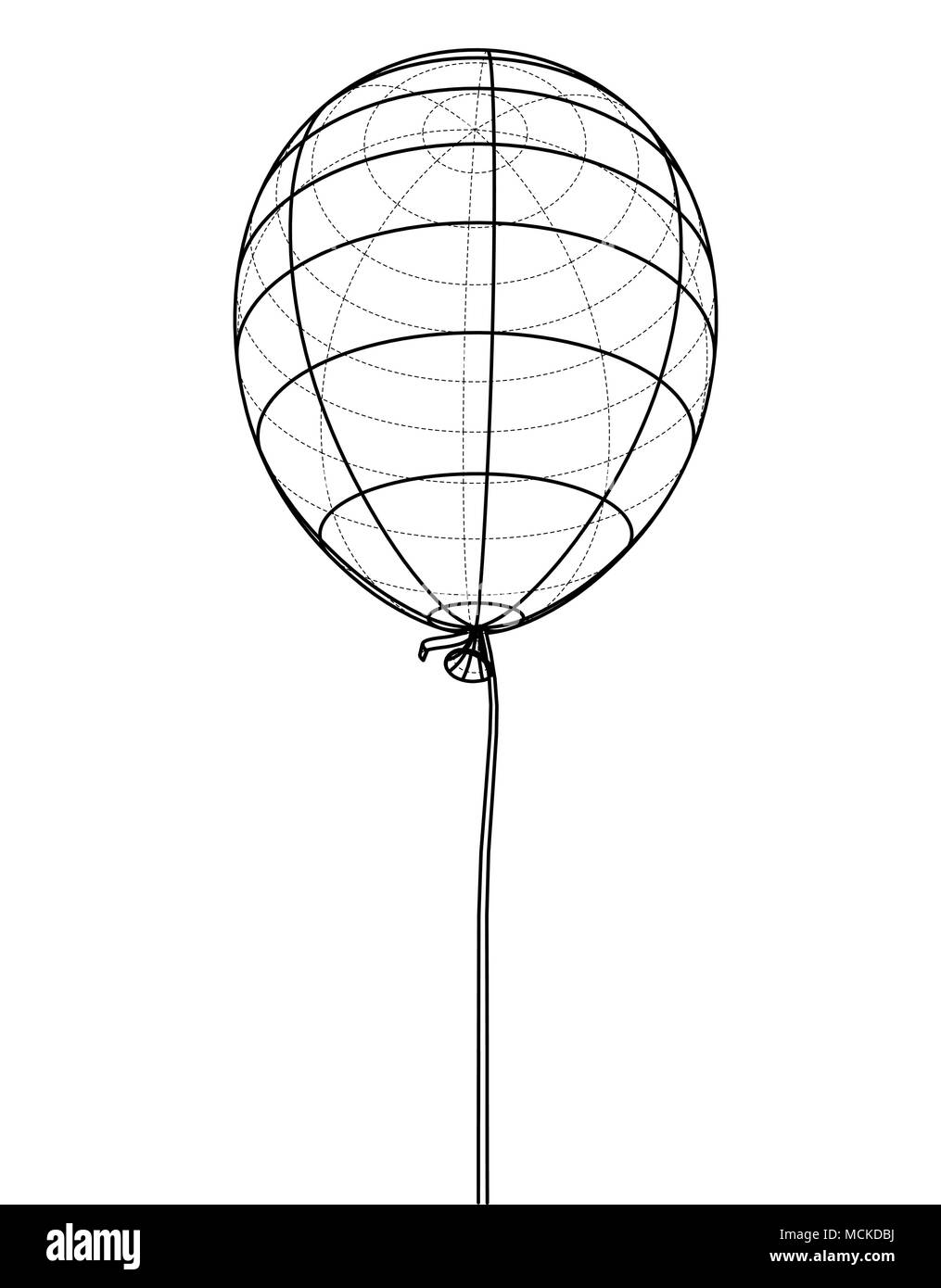 air balloon outline vector stock vector image art alamy
