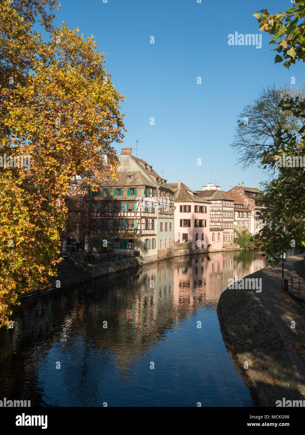 Ill riverside houses, Strasbourg Stock Photo
