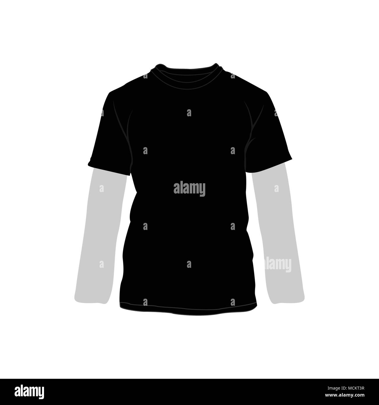 Long Sleeve Shirt Black and White Stock Photos & Images - Alamy