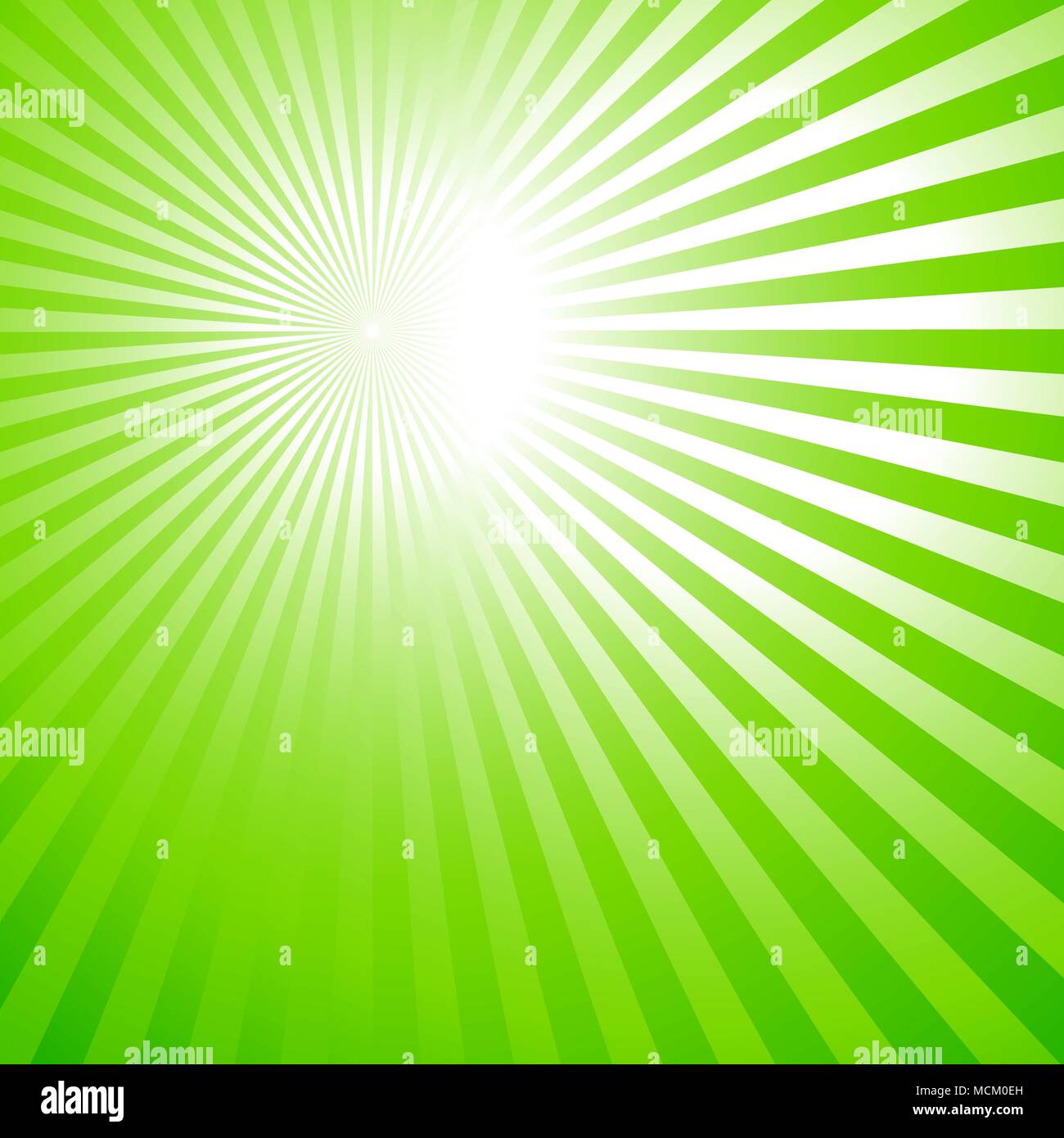 abstract green summer background with sun rays Stock Vector Image & Art