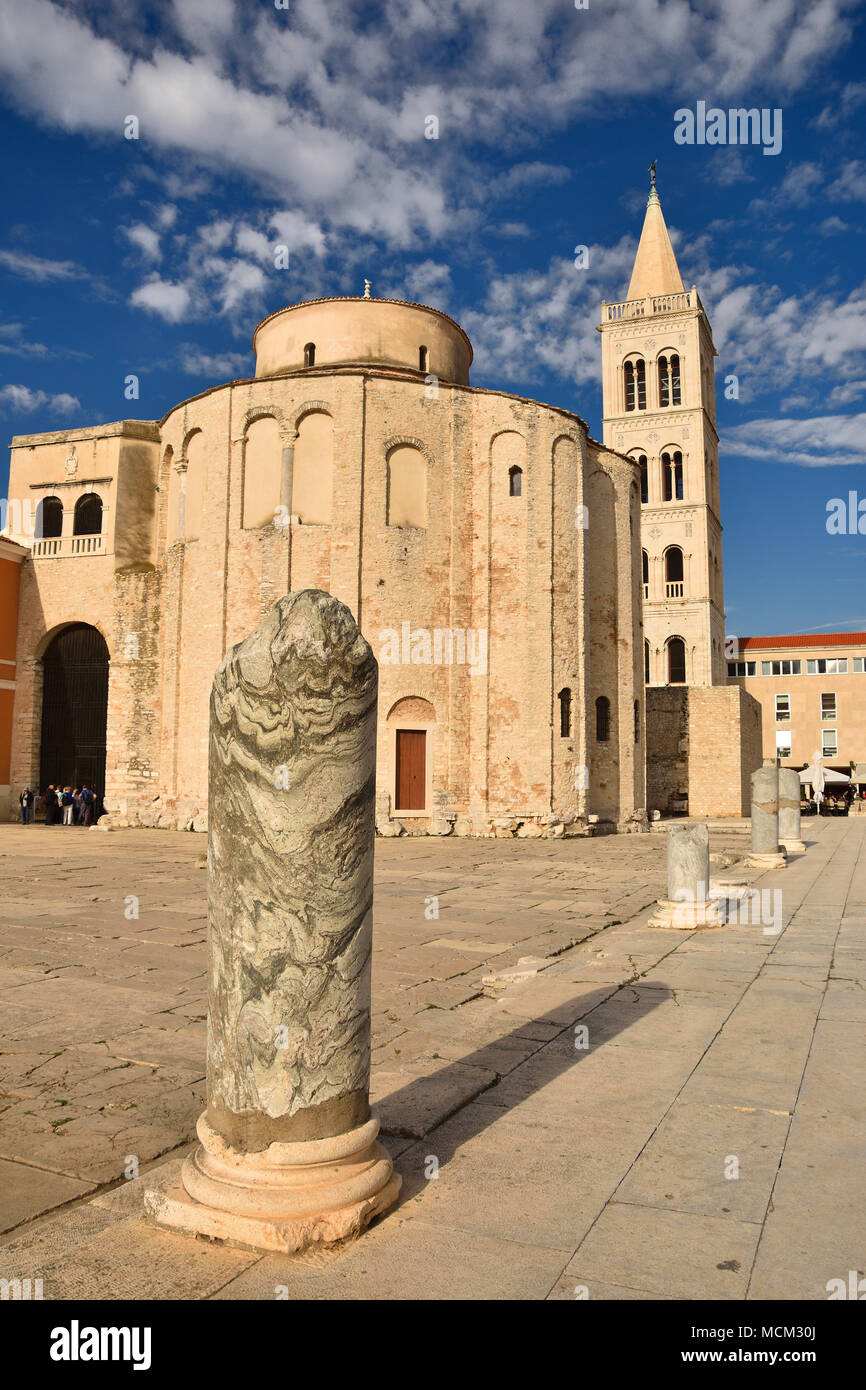 Church of St. Donatus in Zadar - famous historic Croatian city. Stock Photo