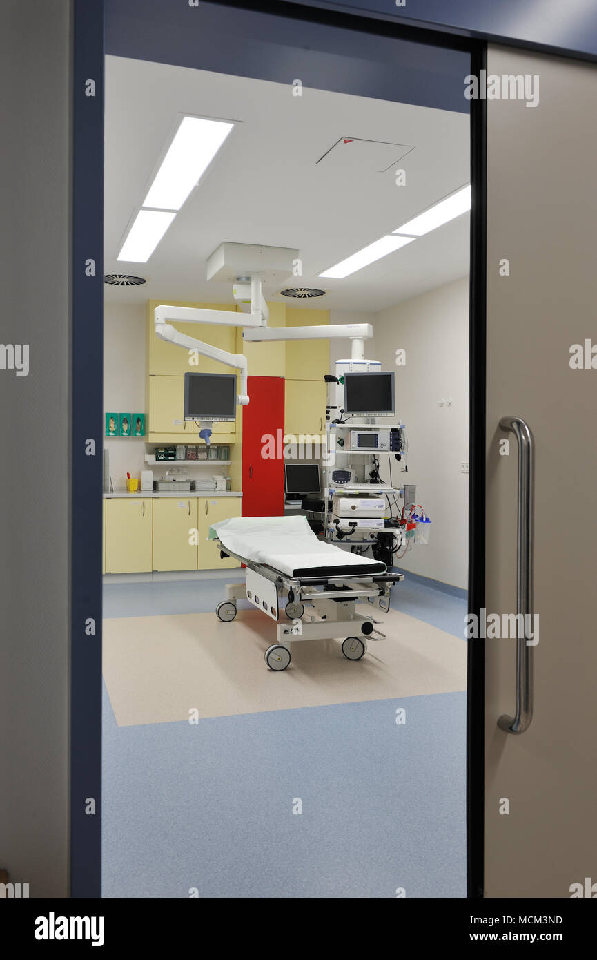 technical equipment on intensive care unit Stock Photo