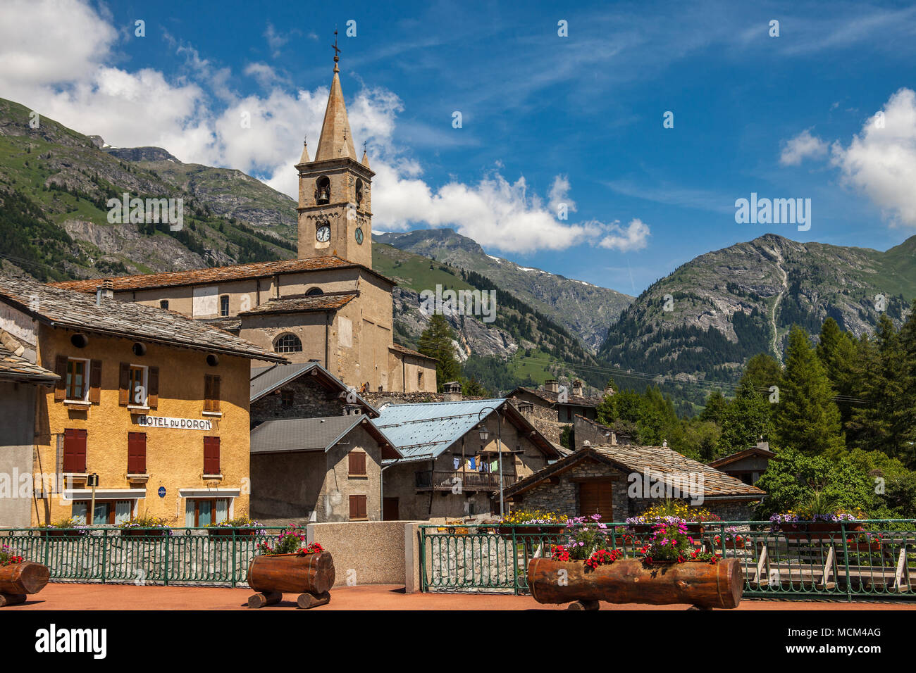 Lanslebourg, alpine village Stock Photo