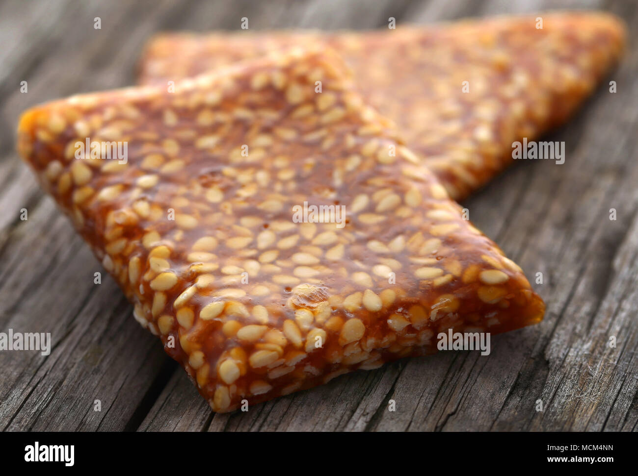 Sesame caramel candy very popular in Indian subcontinent Stock Photo