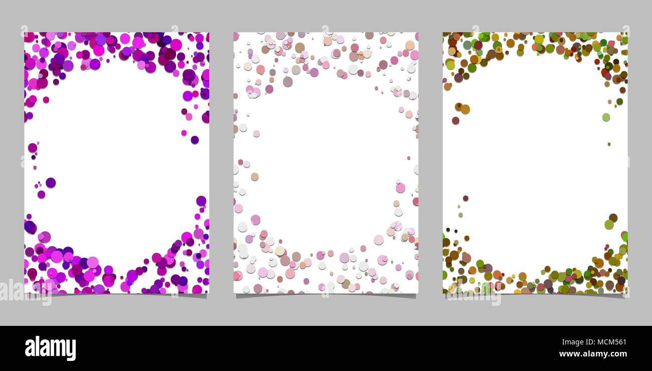 Abstract colored brochure template background set - vector graphic designs Stock Vector