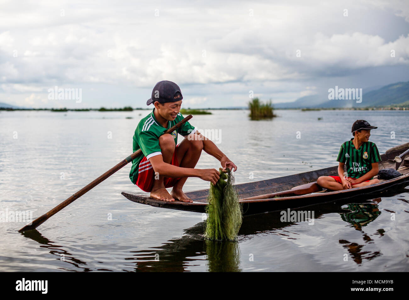 Two boys fishing hi-res stock photography and images - Alamy