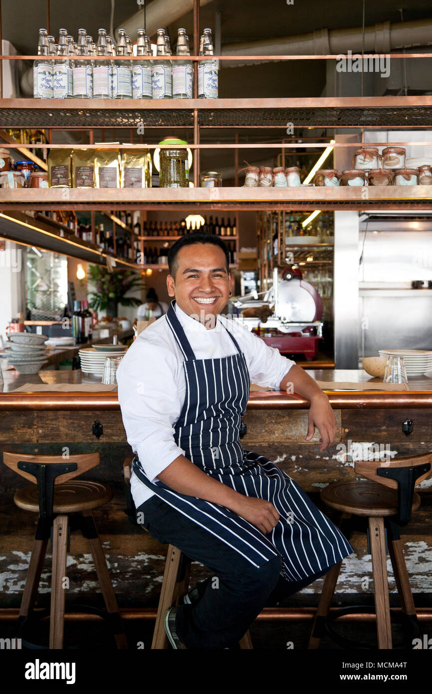 Portrait of Saddam Herrera Gonzalez, jefe de cocina (chef) at Lardo