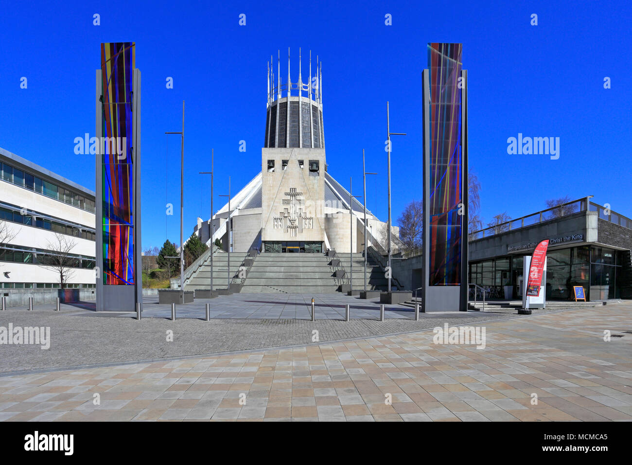 Liverpool Metropolitan Cathedral, officially known as the Metropolitan Cathedral of Christ the King, Liverpool, Merseyside, England, UK. Stock Photo