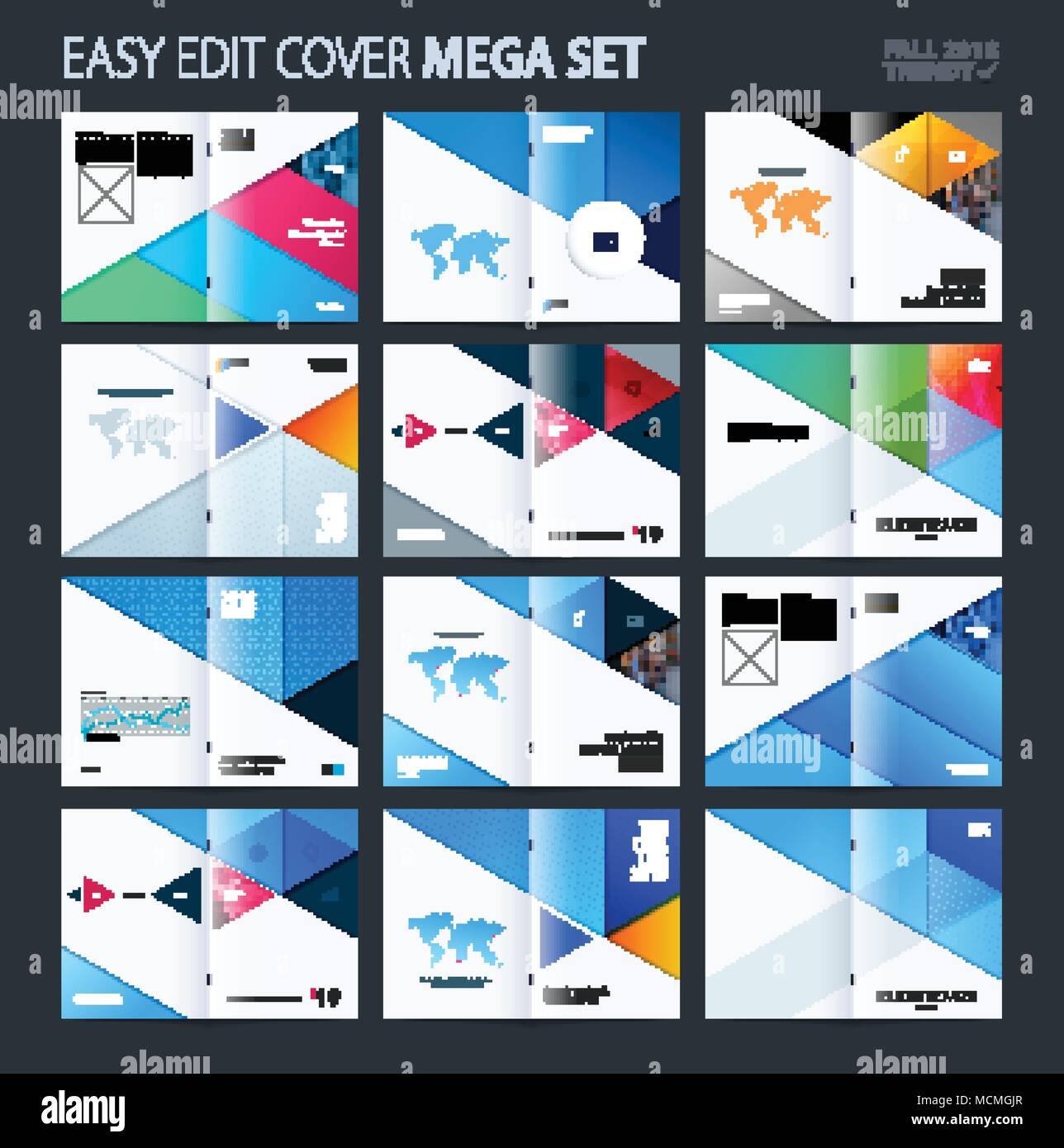 Abstract brochure in material design paper cut style, modern catalog