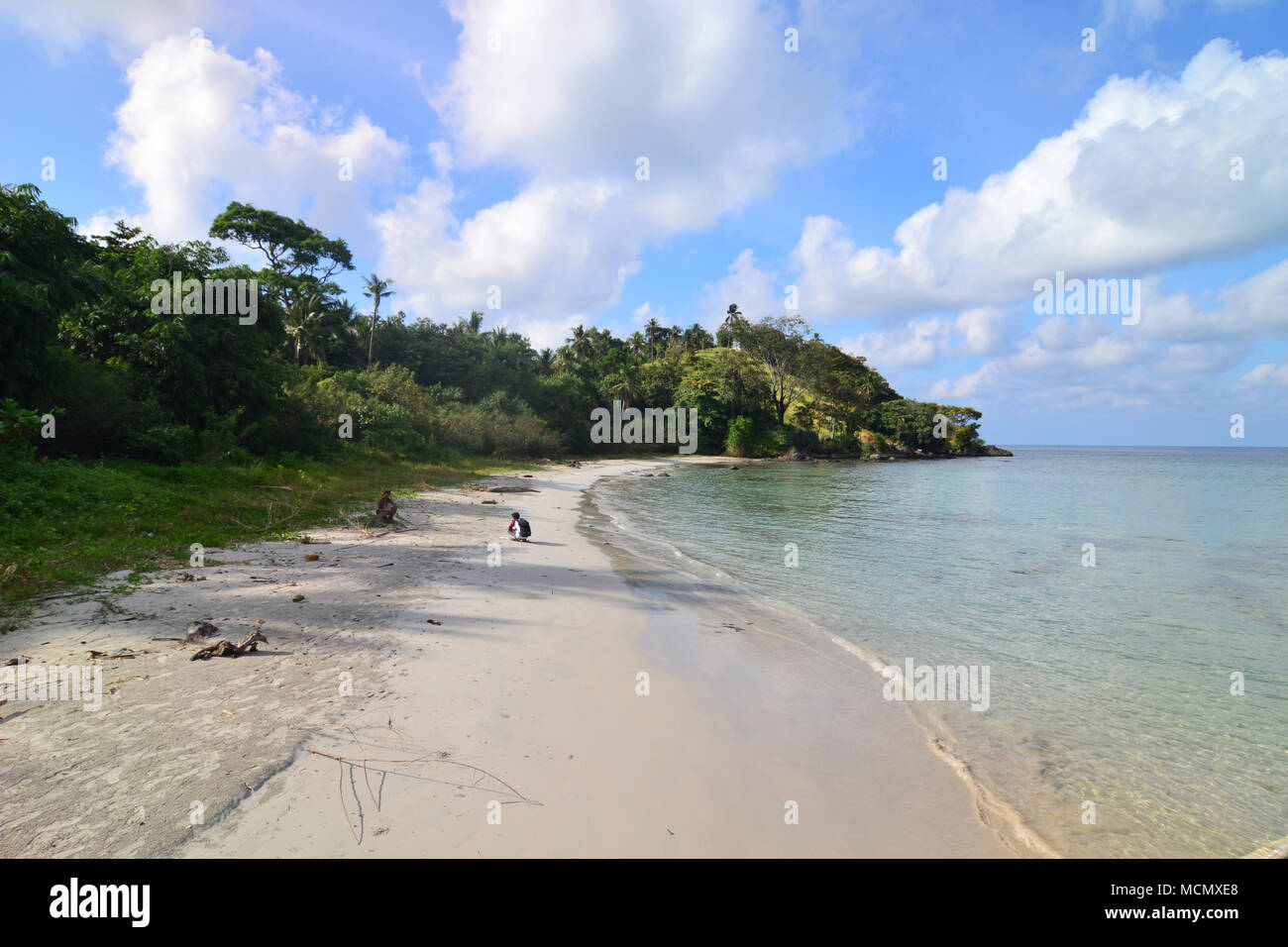 The charm of the beach and the clear sea in South Borneo, Indonesia ...