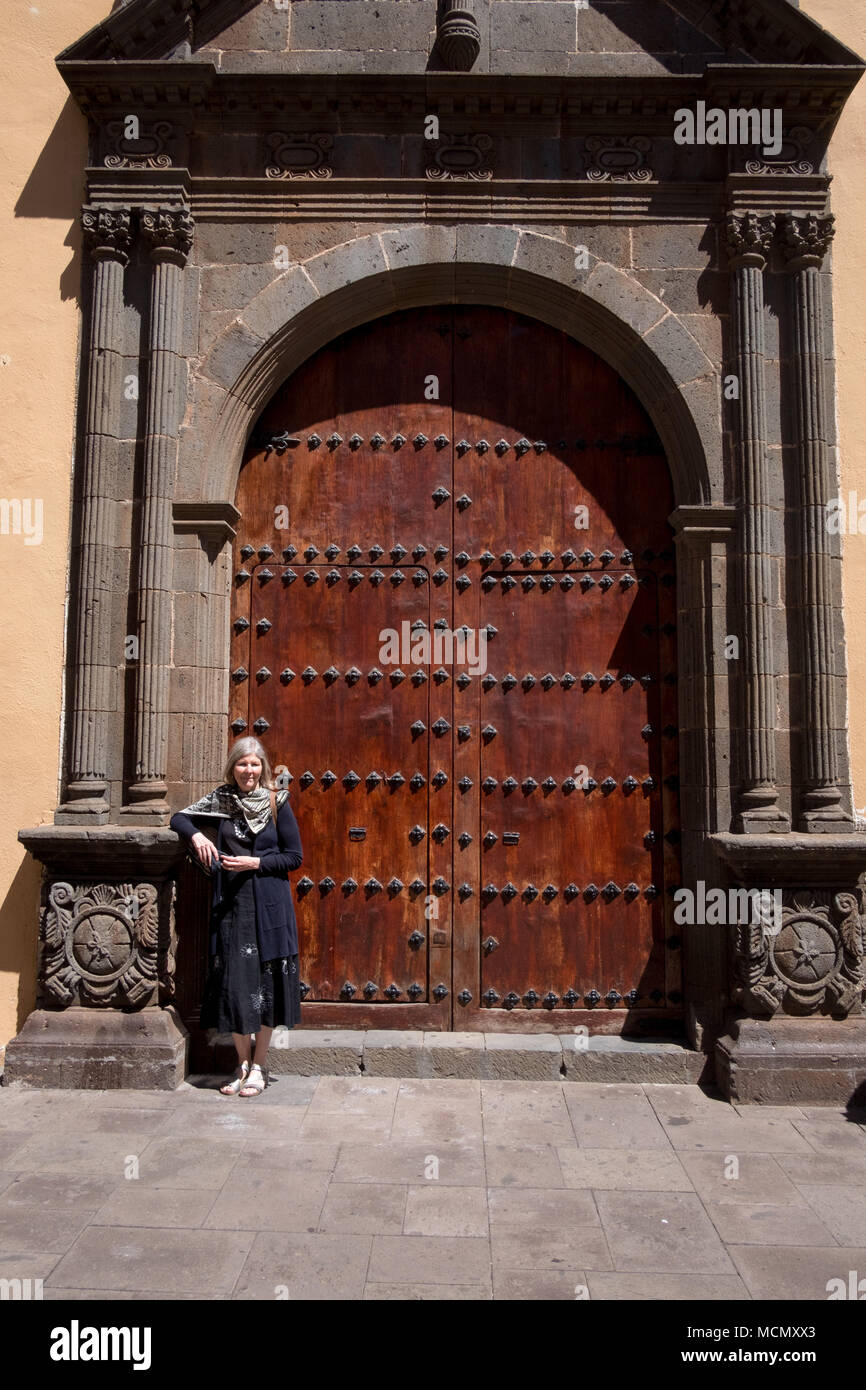 The  entrance to the Instituto de Canarias museum, La Laguna, Tenerife. Stock Photo