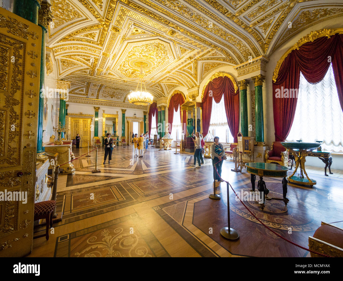 St. Petersburg, Russia: Winter Palace interior, Hermitage Museum complex Stock Photo