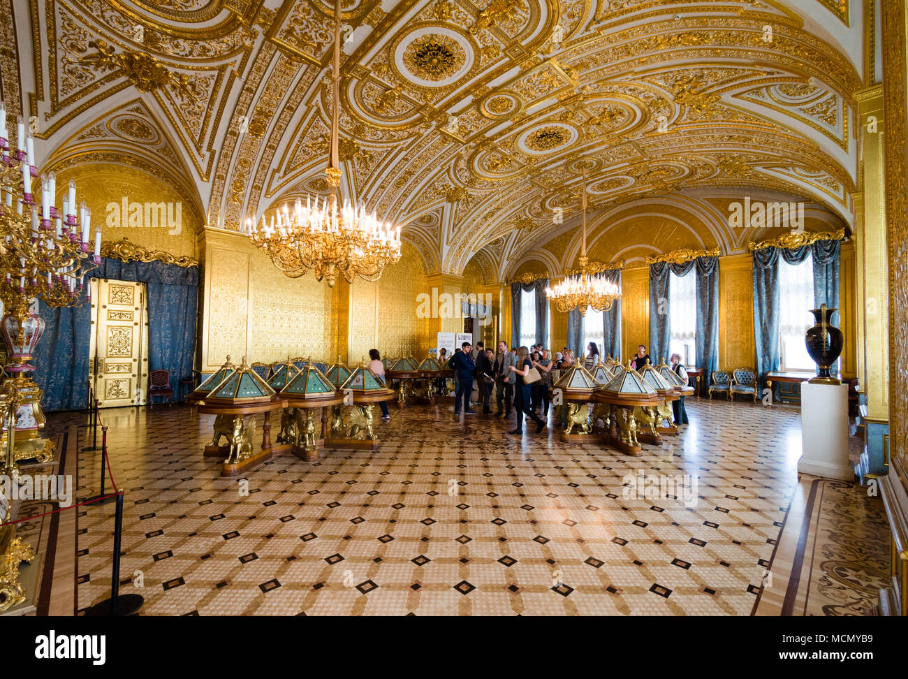 St. Petersburg, Russia: Winter Palace interior, Hermitage Museum complex Stock Photo