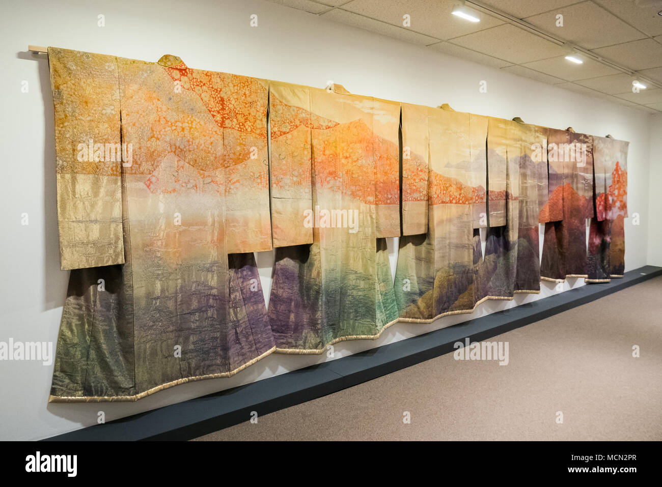 art of tsujigahana, japanese technique of fabric dyeing Stock Photo Alamy