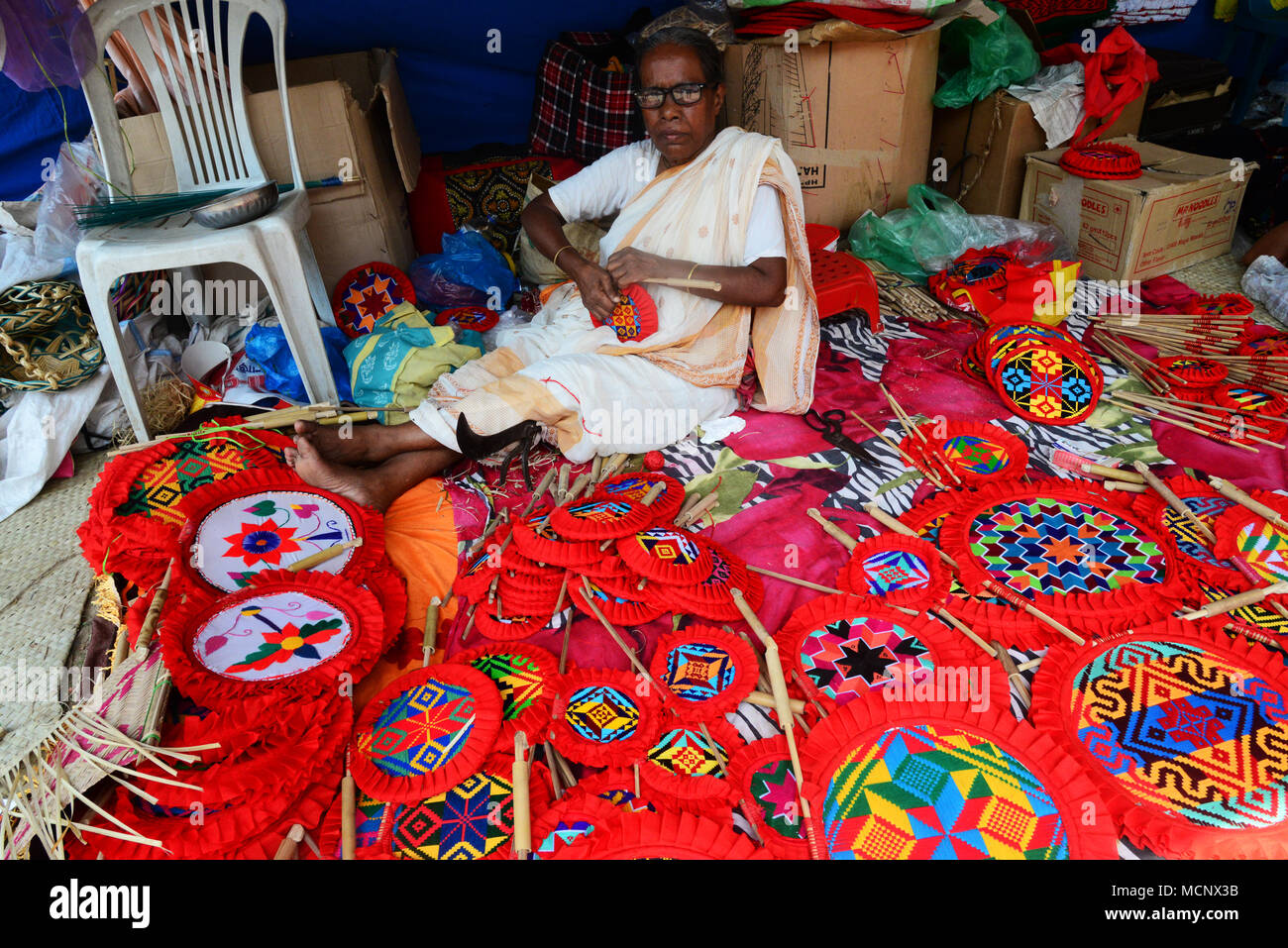 Bangladeshi Shopkeeper Displayed Their Handicraft Products For