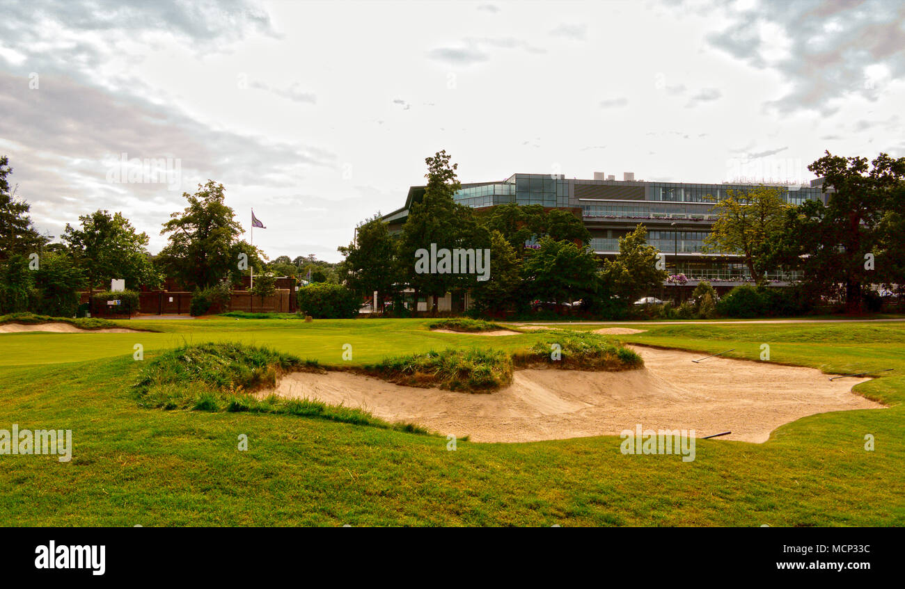 Wimbledon, London SW19   April 17th 2018   Wimbledon Park Golf Course and club,  home to 700 plus members, who are anxious that they will lose their course when the All England Lawn Tennis Club offer £50 million to buy them out. Stock Photo