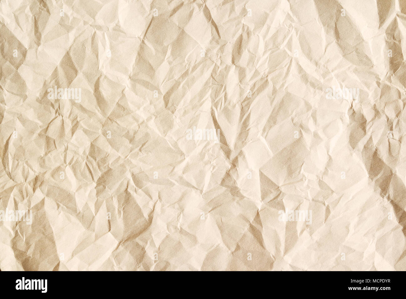 Old crumpled parchment texture. Beige aged paper sheet background Stock  Photo - Alamy