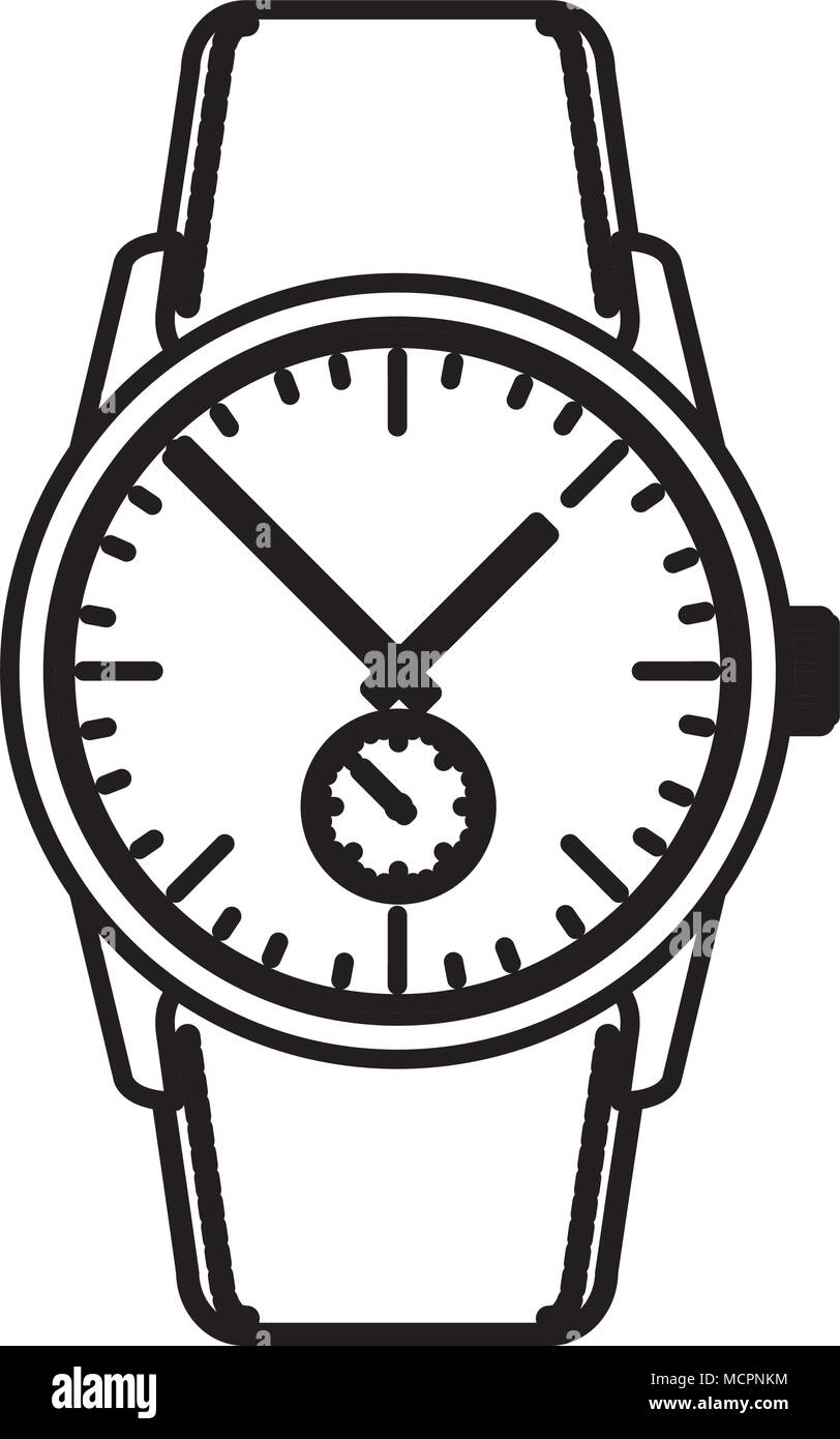 wrist watch time clock elegance image Stock Vector Image & Art Alamy