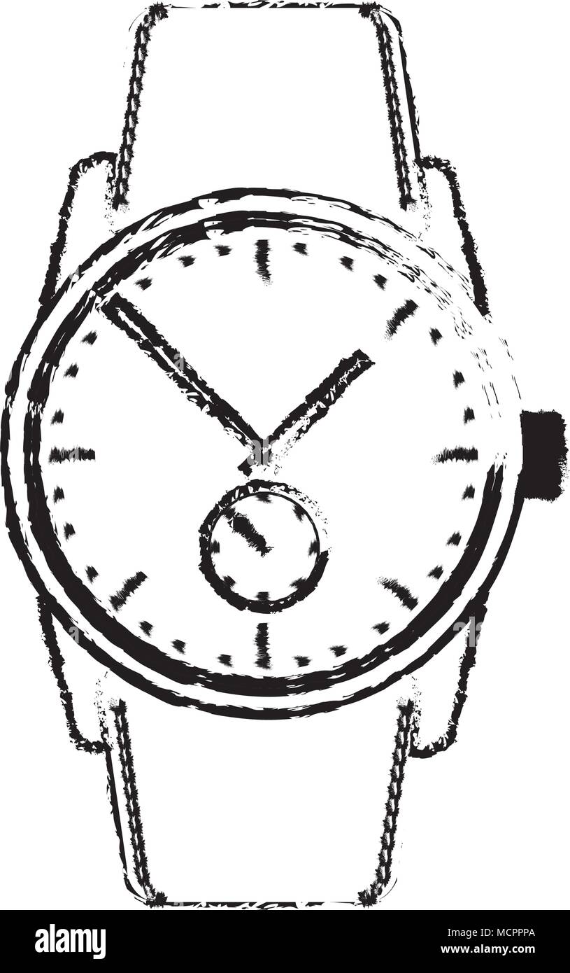 wrist watch time clock elegance image Stock Vector Image & Art Alamy