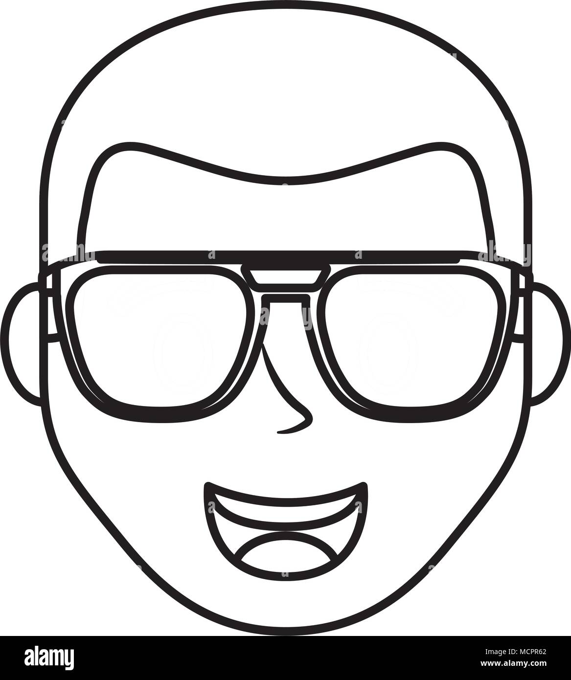 head young man with glasses avatar character Stock Vector Image & Art ...