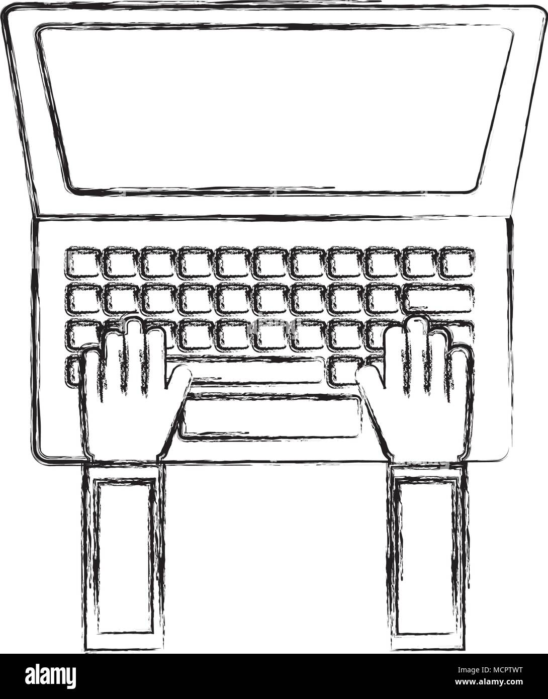 laptop keyboard sketch