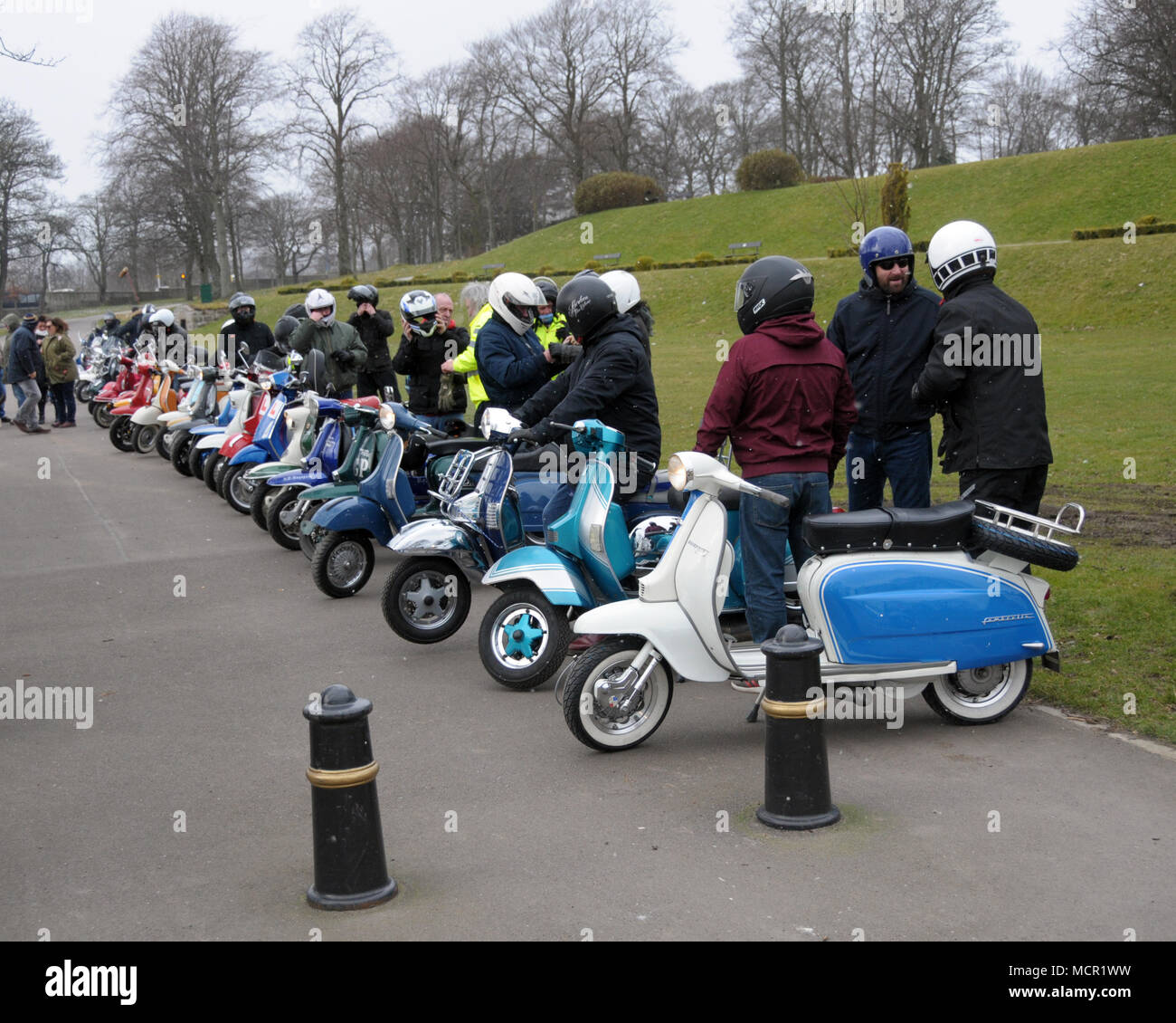 Scooter Club Annual charity run from Duthie Park, Aberdeen Stock Photo -  Alamy