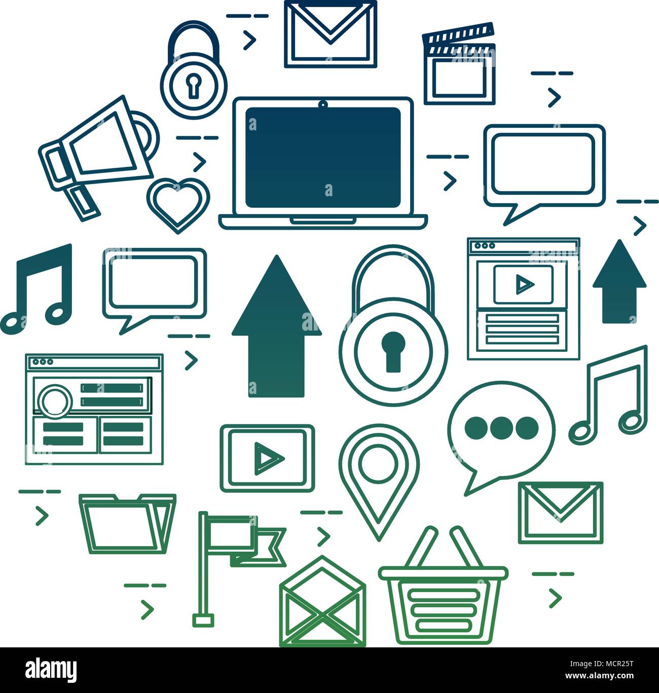 social media card Stock Vector