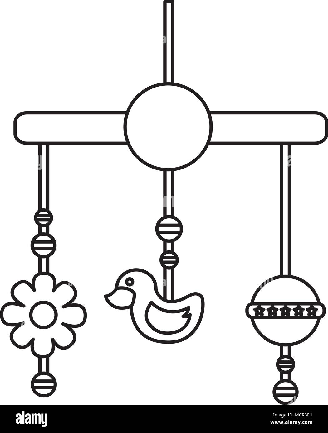 Baby Mobile Hanging Isolated Icon Stock Vector Image Art Alamy