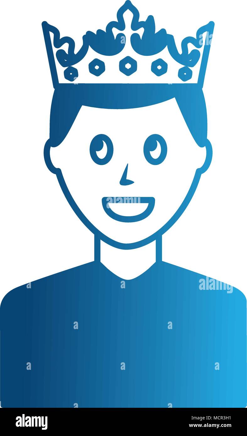 young man with crown avatar character Stock Vector Image & Art - Alamy