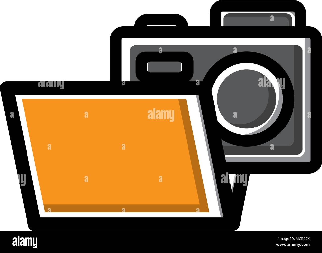 camera photographic with folder Stock Vector Image & Art Alamy