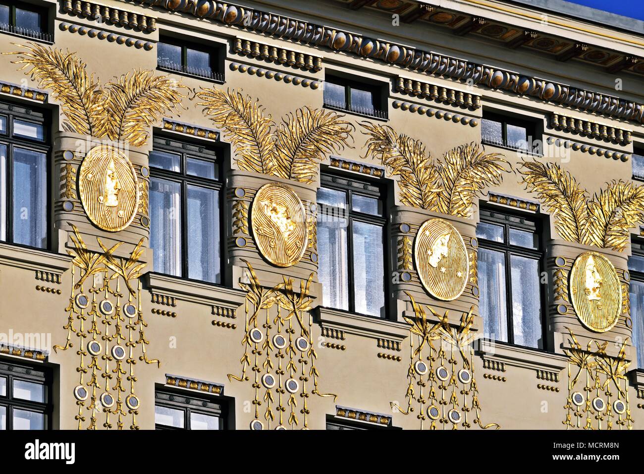 Otto Wagner house in Vienna, Austria Stock Photo