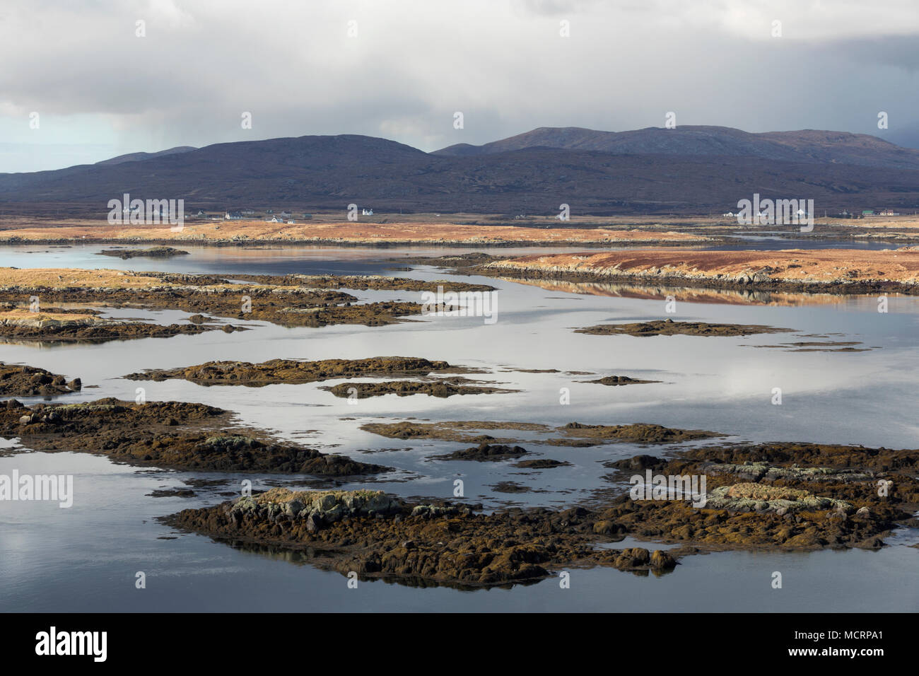 Scenic landscape of South Lochboisdale, South Uist Stock Photo