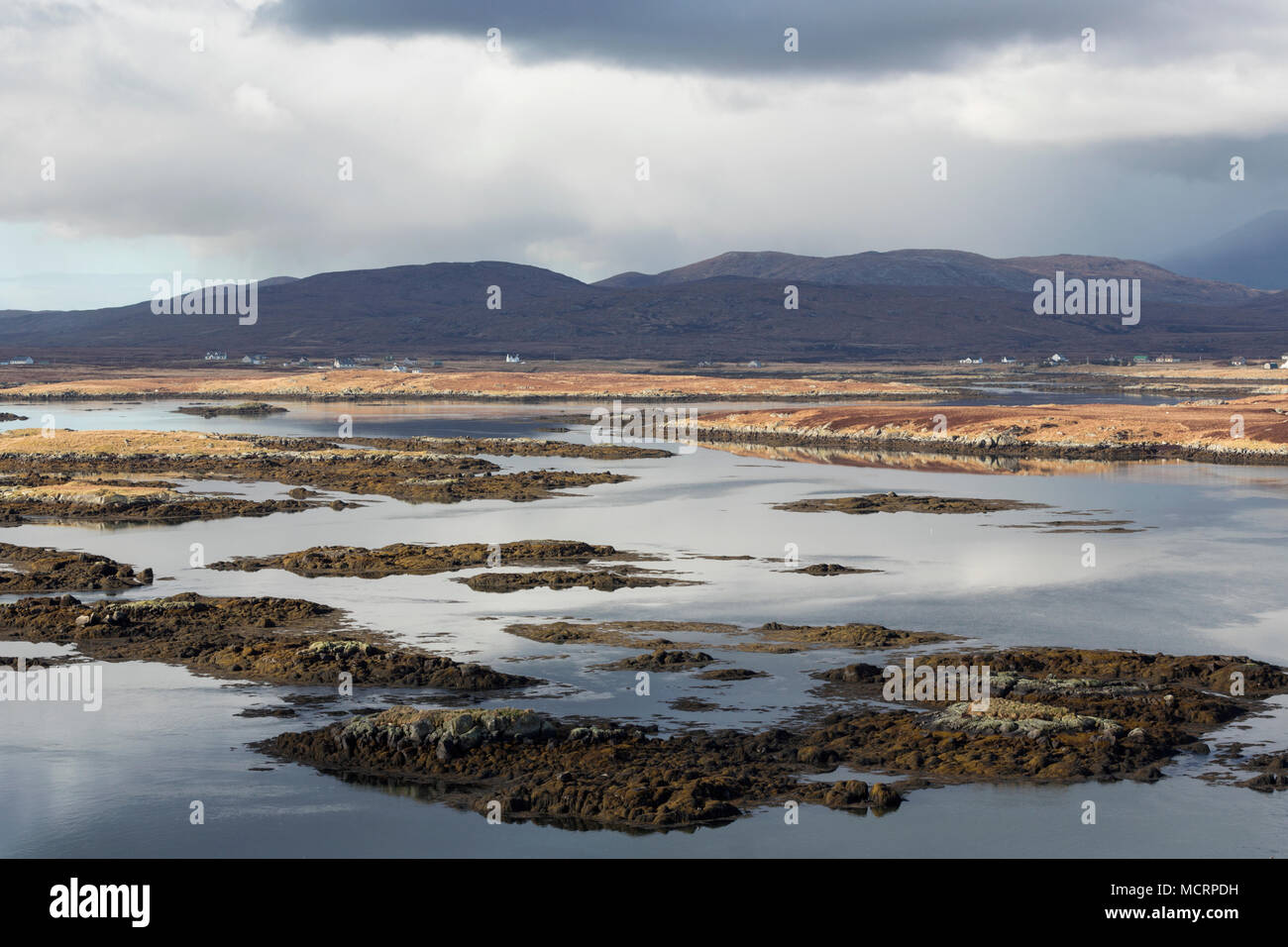 Scenic landscape of South Lochboisdale, South Uist Stock Photo