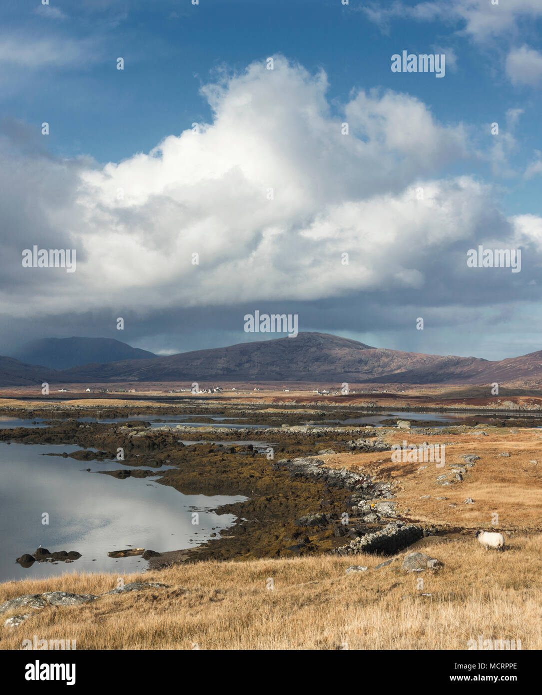 Scenic landscape of South Lochboisdale, South Uist Stock Photo