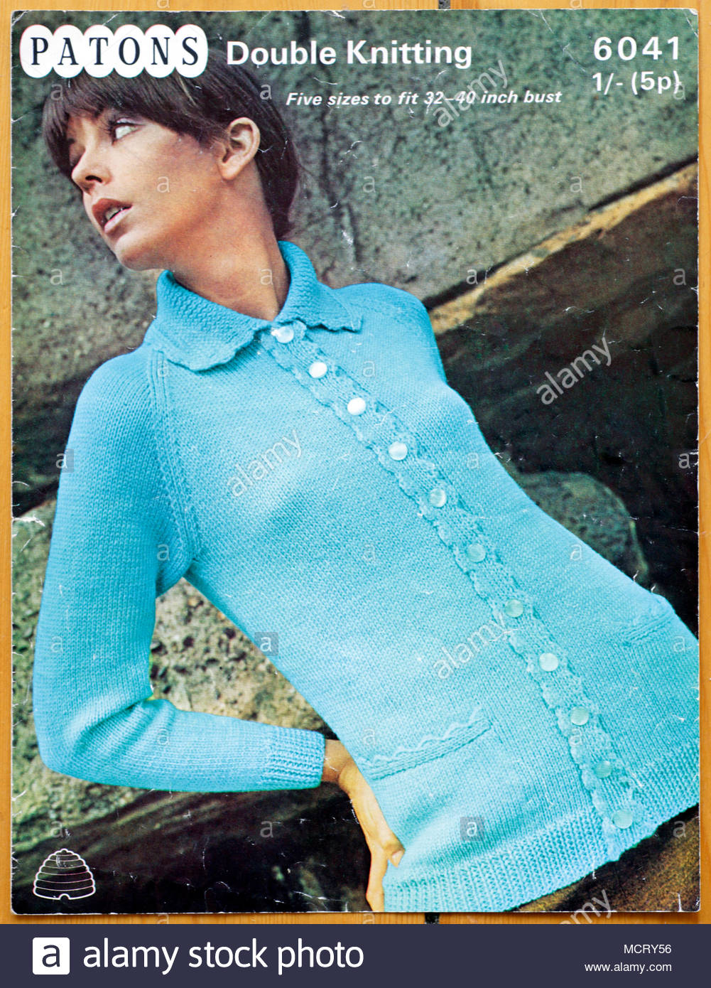 Patons Knitting pattern 1960s Stock Photo