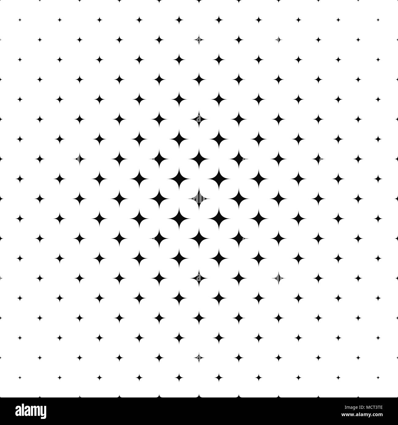 Black white star pattern background - vector image Stock Vector