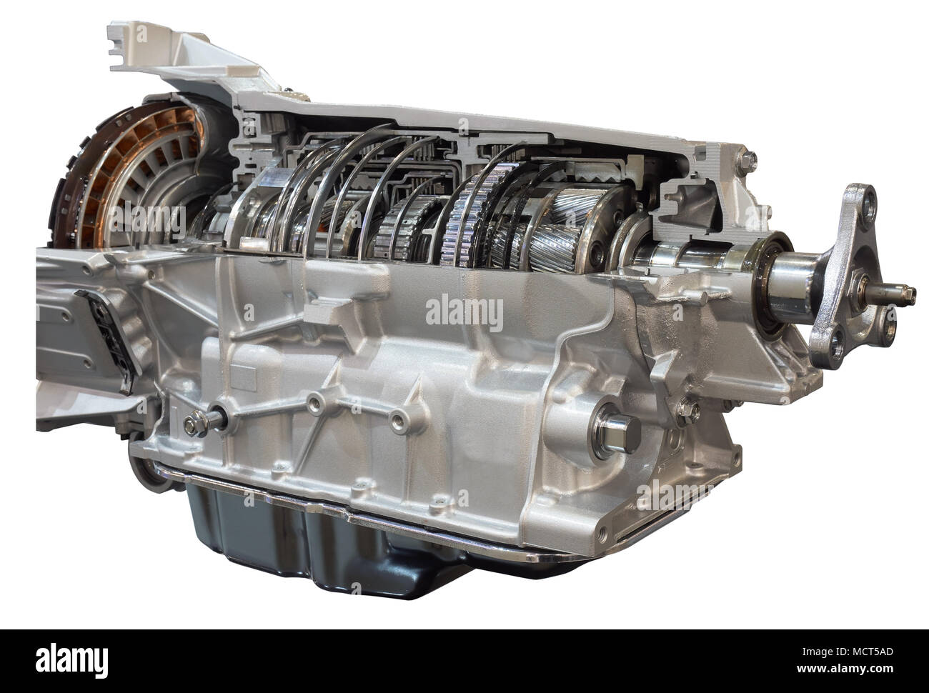 Cutaway transmission: clutch and gearbox of the truck showing inside Stock  Photo - Alamy