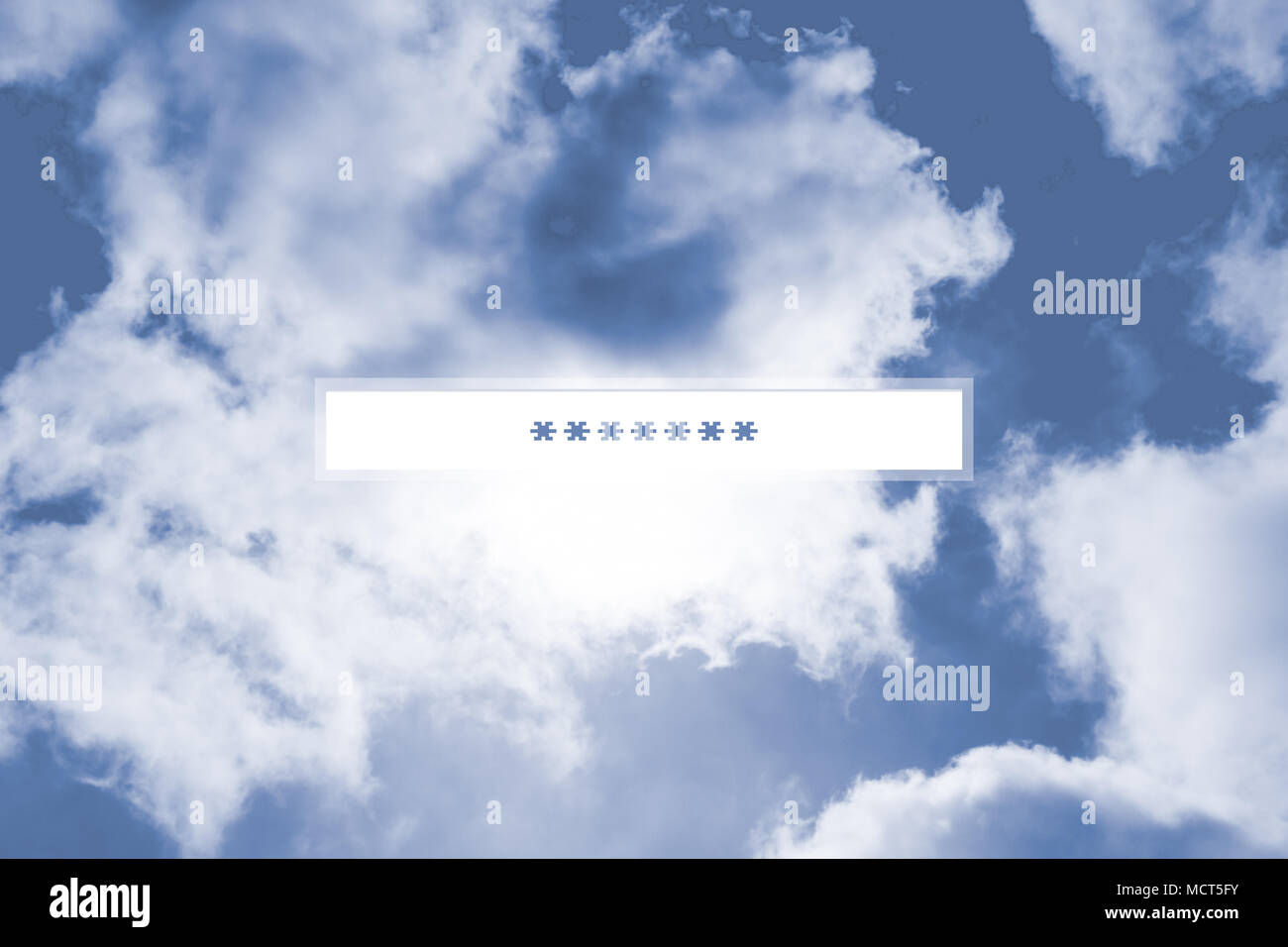 Internet browser on computer screen with login box passwords area graphic. Stock Photo