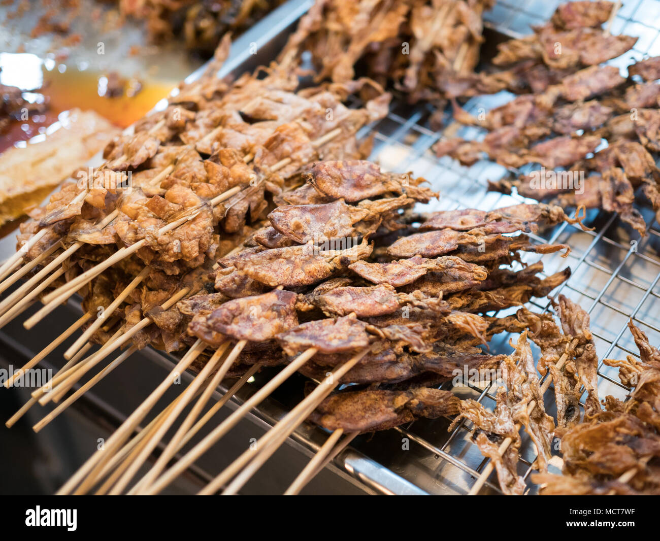 Street shop with meat barbecue Stock Photo Alamy