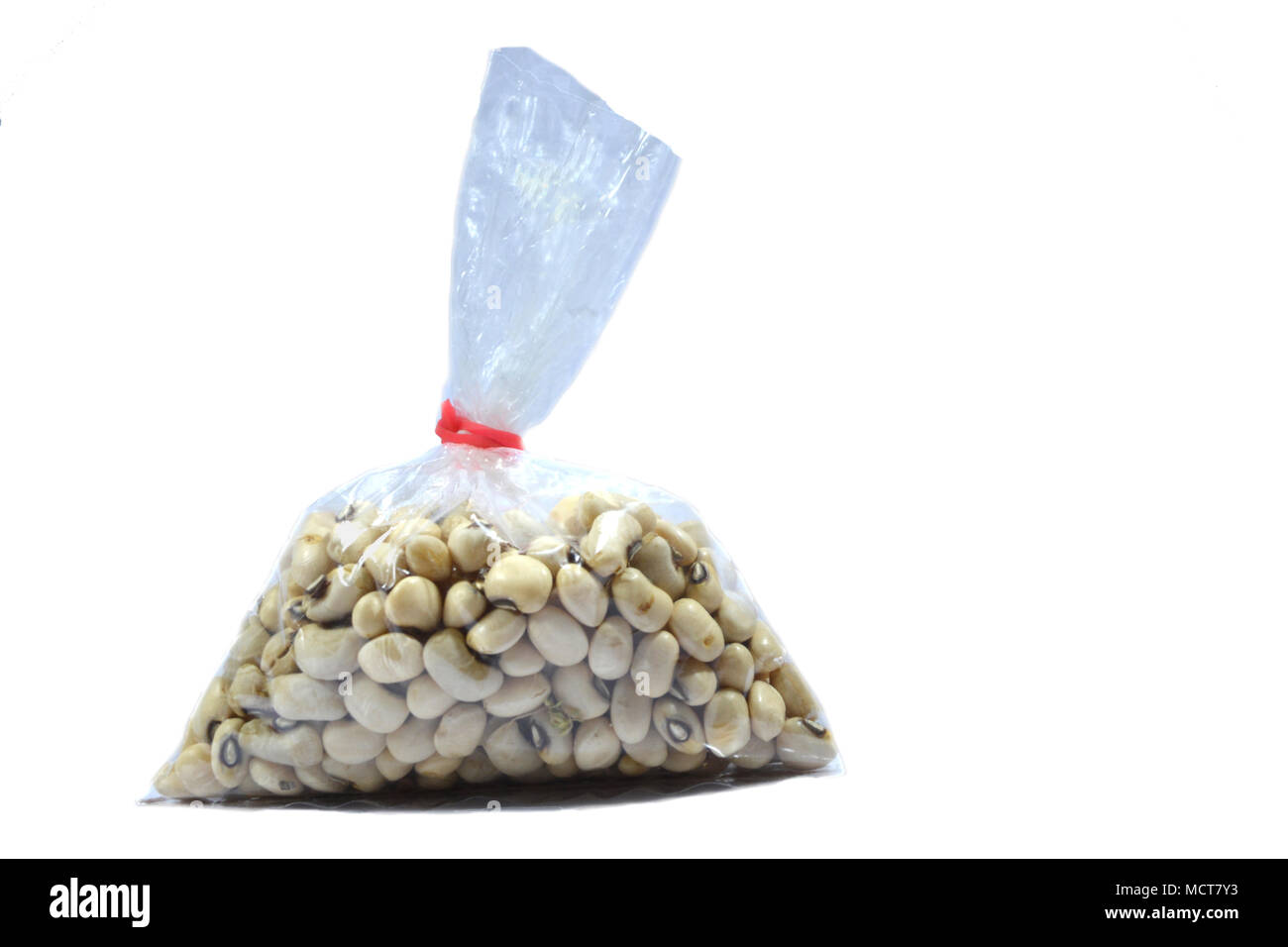 Black Eyed Beans in bag on isloated white background Stock Photo Alamy