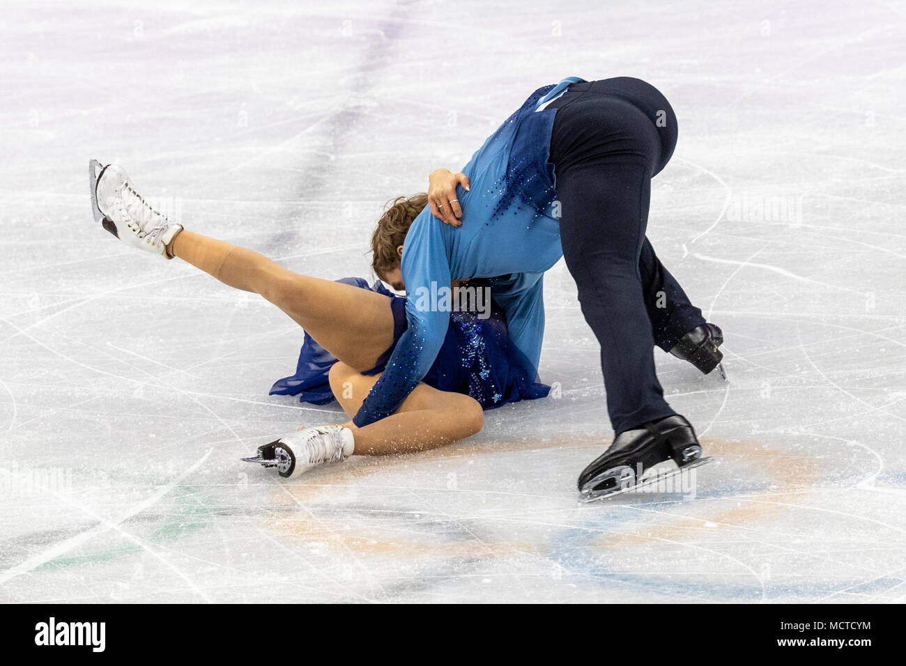 Madison Chock/Evan Bates (USA) competing in the Figure Skating Ice