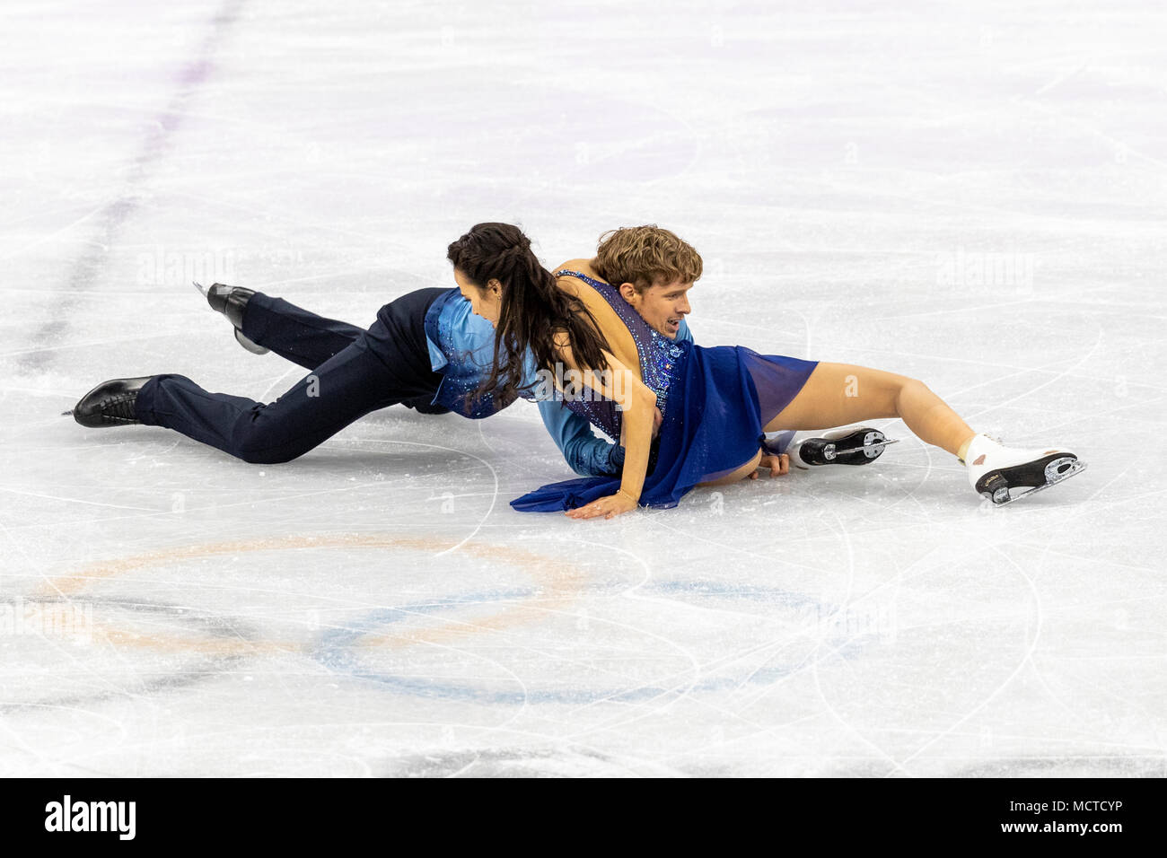 Madison Chock/Evan Bates (USA) competing in the Figure Skating Ice