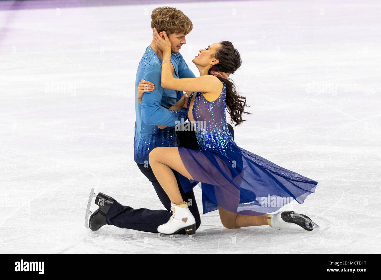 Madison Chock/Evan Bates (USA) competing in the Figure Skating Ice