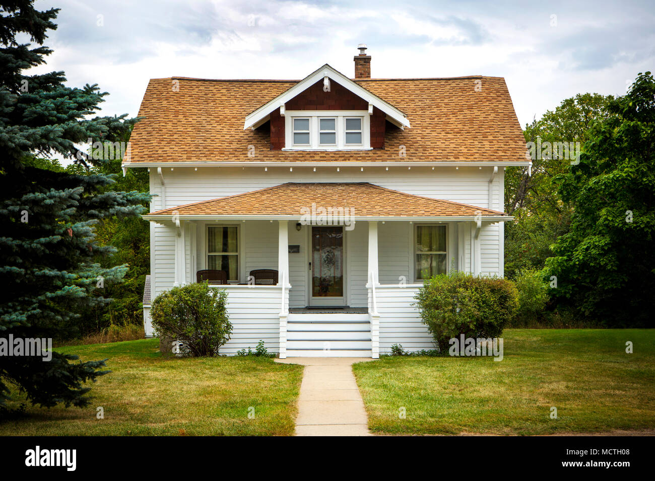 A traditional American cottage at Greenmead, Livonia, Michigan Stock